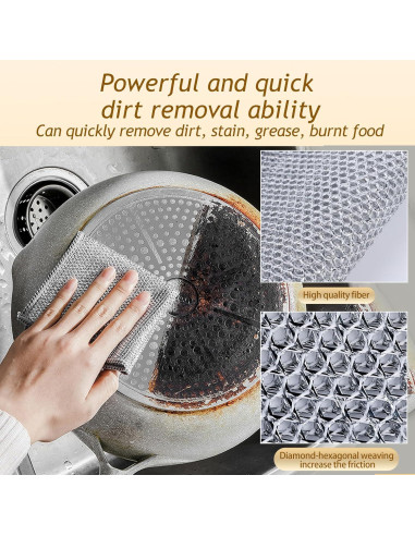 Paño de Cocina LivyChouance Doble Capa 20x20 cm 10 Unidades