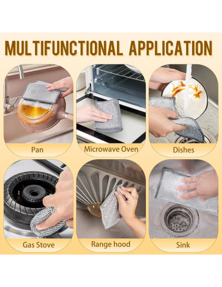 Paño de Cocina LivyChouance Doble Capa 20x20 cm 10 Unidades