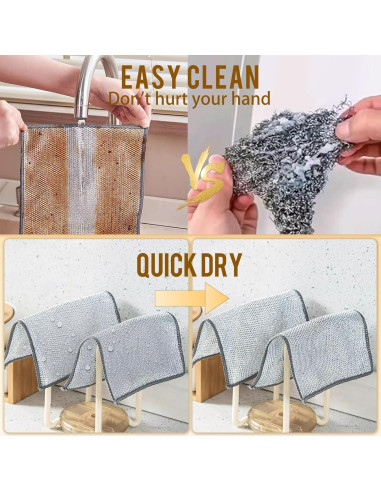 Paño de Cocina LivyChouance Doble Capa 20x20 cm 10 Unidades