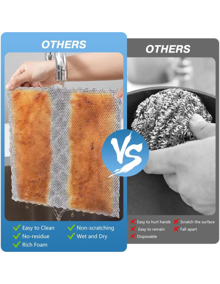 Paño de limpieza de alambre Veluvonas 3 piezas 25x25cm