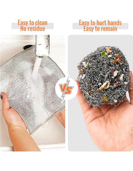 6 Paños de Cocina Dazhuocs de Alambre Multifuncionales 20cm