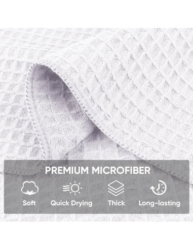 Paños de Microfibra HOMEXCEL 6 Unidades 30x30 cm Blanco