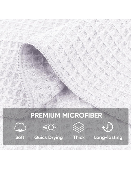 Paños de Microfibra HOMEXCEL 6 Unidades 30x30 cm Blanco