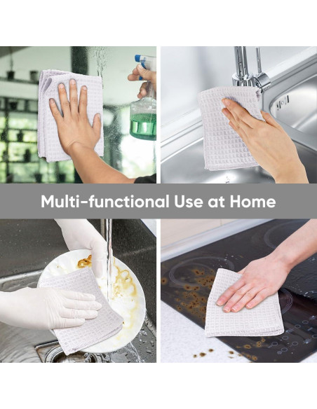 Paños de Microfibra HOMEXCEL 6 Unidades 30x30 cm Blanco