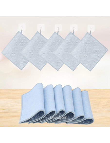 Trapo de Lavado de Platos Nanaborn 10 Piezas Azul Sin Rayones