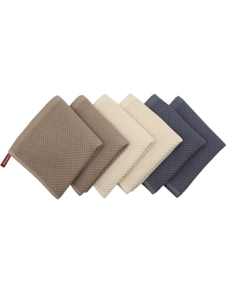 Paños de Cocina de Algodón Mia'sDream 30x30 cm 6 Pzs Multicolor