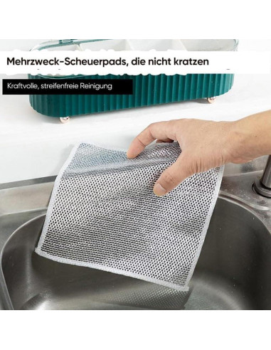 Trapos de Lavado de Platos KZAER 5 Pcs Malla Acero Inoxidable