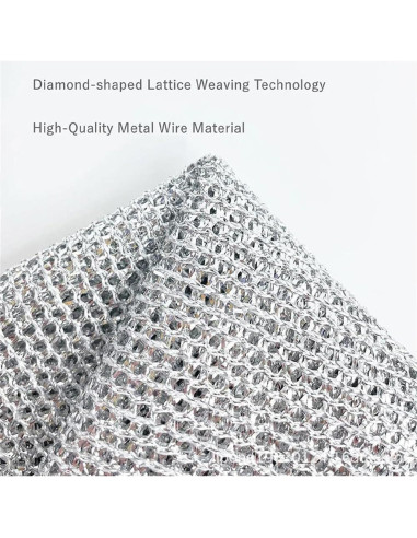 Trapos de Lavado de Platos KZAER 5 Pcs Malla Acero Inoxidable