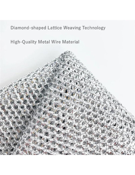 Trapos de Lavado de Platos KZAER 5 Pcs Malla Acero Inoxidable