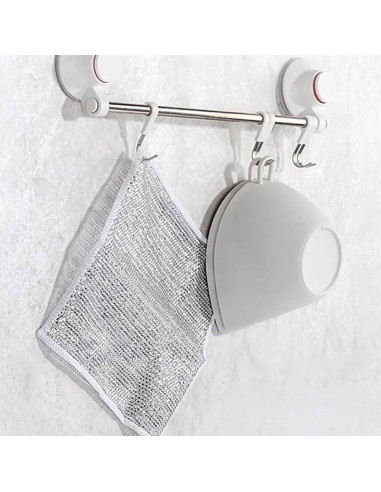 Trapos de Lavado de Platos KZAER 5 Pcs Malla Acero Inoxidable