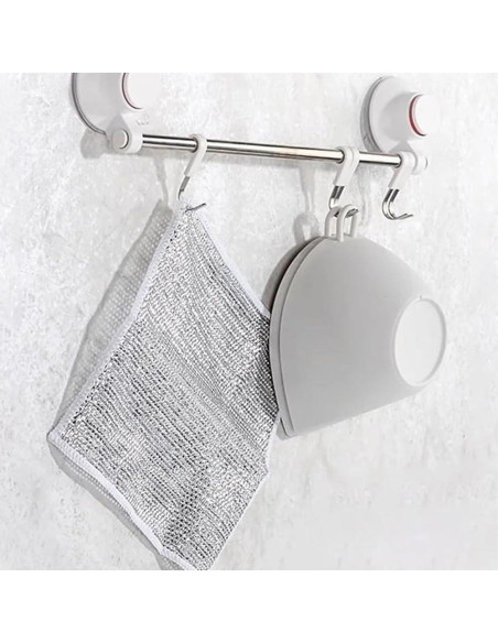 Trapos de Lavado de Platos KZAER 5 Pcs Malla Acero Inoxidable