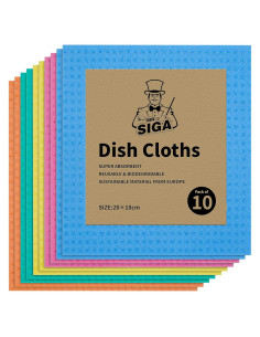 Paños de Cocina Reutilizables MR.SIGA 10 Unidades Absorbentes