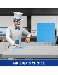 Paños de Cocina Reutilizables MR.SIGA 10 Unidades Absorbentes 2