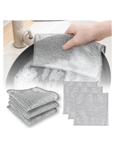 Paquete de 3 Paños de Cocina ASEANAO 20x20 cm Reutilizables