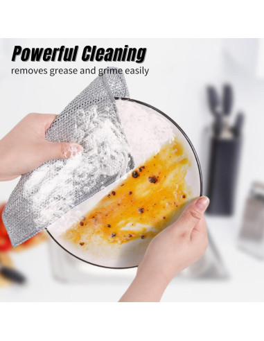 Paquete de 3 Paños de Cocina ASEANAO 20x20 cm Reutilizables