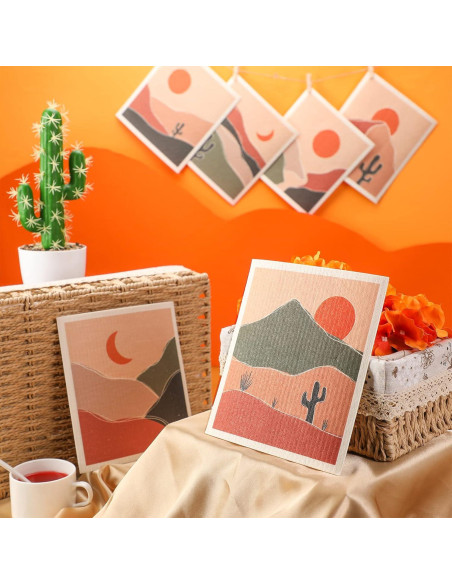 6 Toallas de Cocina Reutilizables Cunhill Arte Abstracto 20x18cm