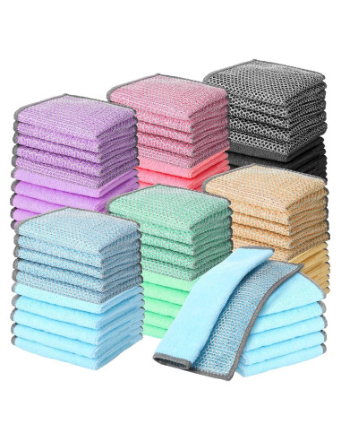 60 Trapos de Lavado de Platos Loyim Doble Capa 20x20 cm