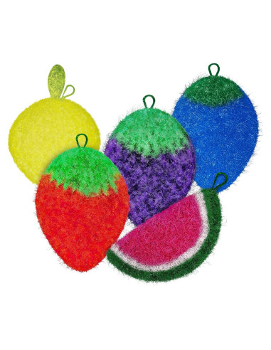 Esponjas de Cocina Dish Scrubbie 5 Pcs Reutilizables Multiusos