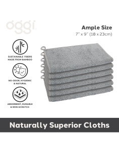 Paños de Cocina Oggi Bambou 6 Pcs 17x23 cm Absorbentes 2