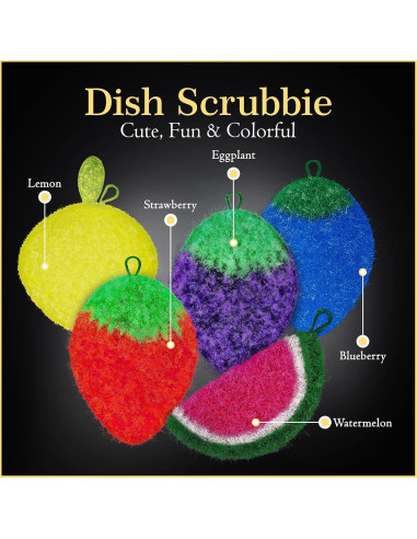 Esponjas de Cocina Dish Scrubbie 5 Pcs Reutilizables Multiusos