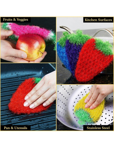 Esponjas de Cocina Dish Scrubbie 5 Pcs Reutilizables Multiusos