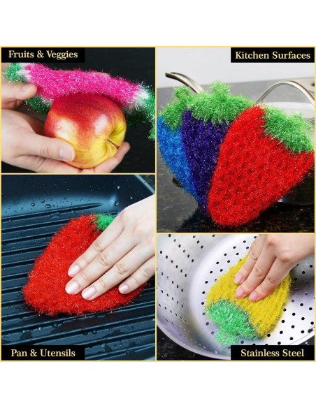 Esponjas de Cocina Dish Scrubbie 5 Pcs Reutilizables Multiusos
