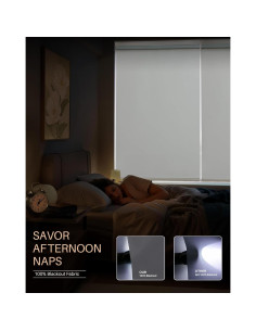 Persianas enrollables motorizadas JaeJaes 89x183 cm blancas 2