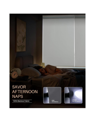 Persianas enrollables motorizadas JaeJaes 89x183 cm blancas