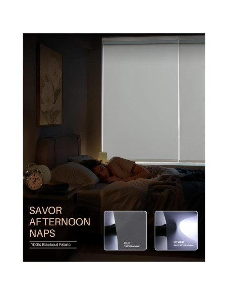 Persianas enrollables motorizadas JaeJaes 89x183 cm blancas