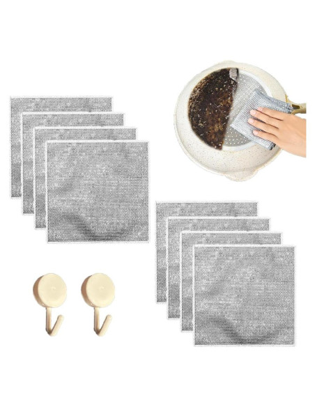 Paño de cocina reutilizable KWBLWF 20x20 cm 8 unidades