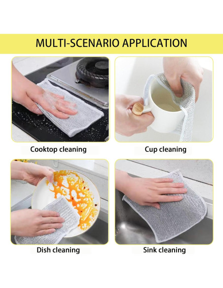 Paño de cocina reutilizable KWBLWF 20x20 cm 8 unidades