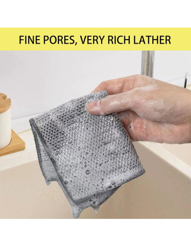 Paño de cocina reutilizable KWBLWF 20x20 cm 8 unidades