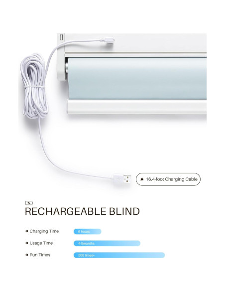 Persianas enrollables motorizadas JaeJaes 89x183 cm blancas