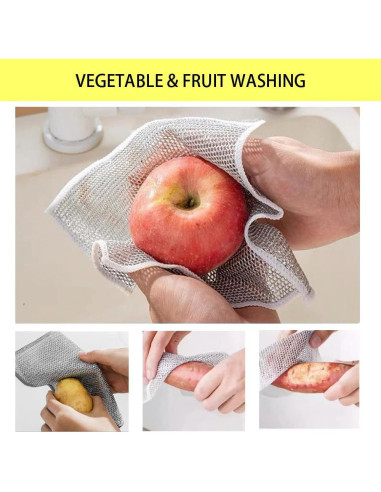 Paño de cocina reutilizable KWBLWF 20x20 cm 8 unidades