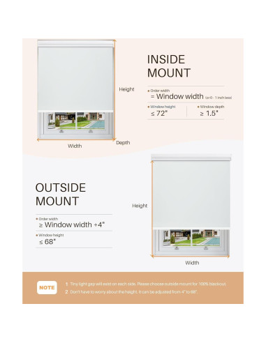 Persianas enrollables motorizadas JaeJaes 89x183 cm blancas