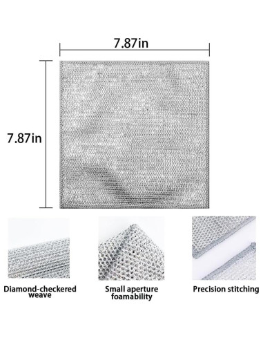 Paño de cocina reutilizable KWBLWF 20x20 cm 8 unidades