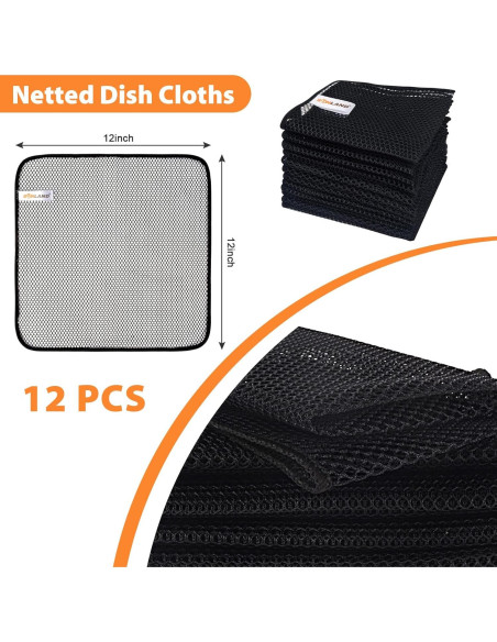 Paños de Malla para Lavar Platos SUNLAND 30x30 cm 12 Piezas