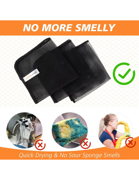 Paños de Malla para Lavar Platos SUNLAND 30x30 cm 12 Piezas