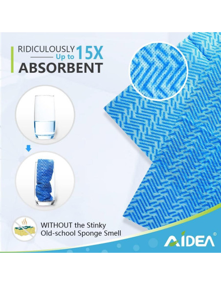Paños de Limpieza Reutilizables AIDEA 80 Unidades 60x30 cm