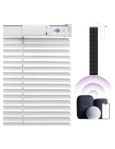 Persianas Motorizadas Hapadif Solar 60x163 cm Opacas Blancas