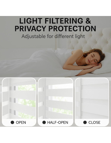 Persianas Zebra Sin Cuerda ShadesU 35x72 cm Color Blanco