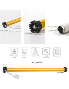 Motor de Persianas Recargable AOK AM25 con Control Remoto 2