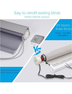 Motor de Persianas Rollerhouse 12V Control Remoto 2kg 2