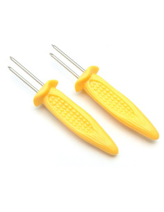 Soportes de maíz Jumbo Fox Run, set de 8, acero inoxidable