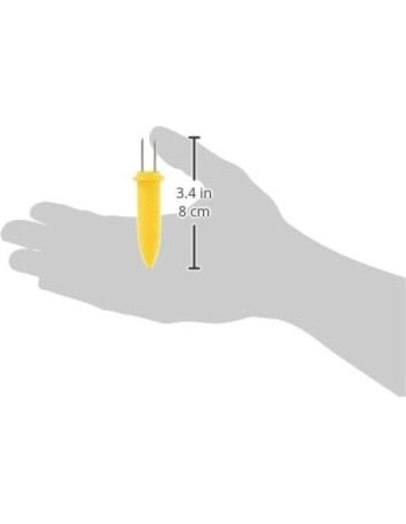 Soportes de maíz Jumbo Fox Run, set de 8, acero inoxidable