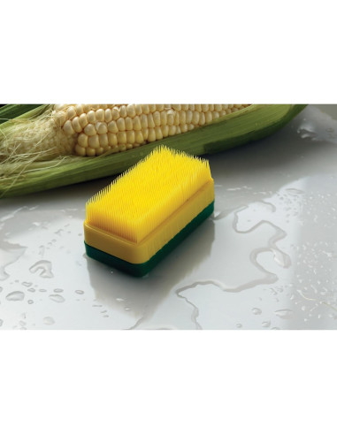 Cepillo de Limpieza de Maíz HIC Kitchen - Cerdas Doble Textura