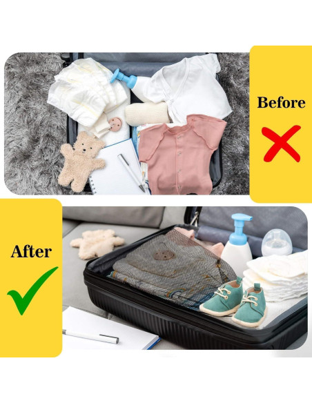 4PCS Bolsa de Malla MAQIHAN con Cierre de Cuerda 45x30cm