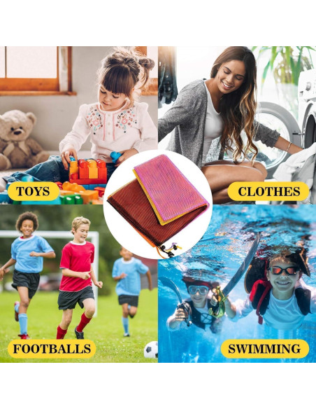 4PCS Bolsa de Malla MAQIHAN con Cierre de Cuerda 45x30cm