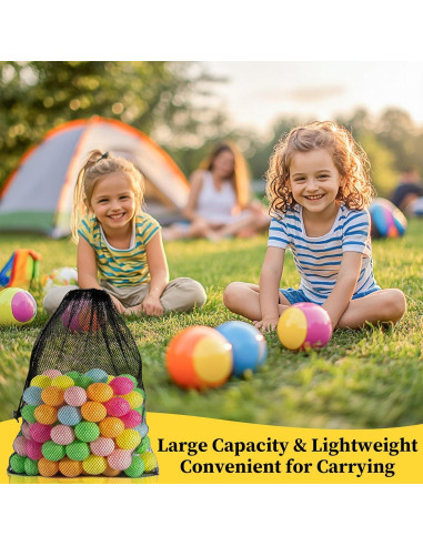 4PCS Bolsa de Malla MAQIHAN con Cierre de Cuerda 45x30cm