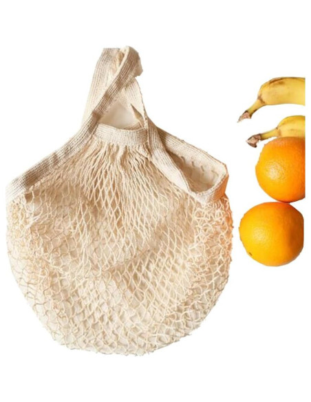 Bolsas de Compras Reutilizables Ahyuan Pack 3 Algodón Beige